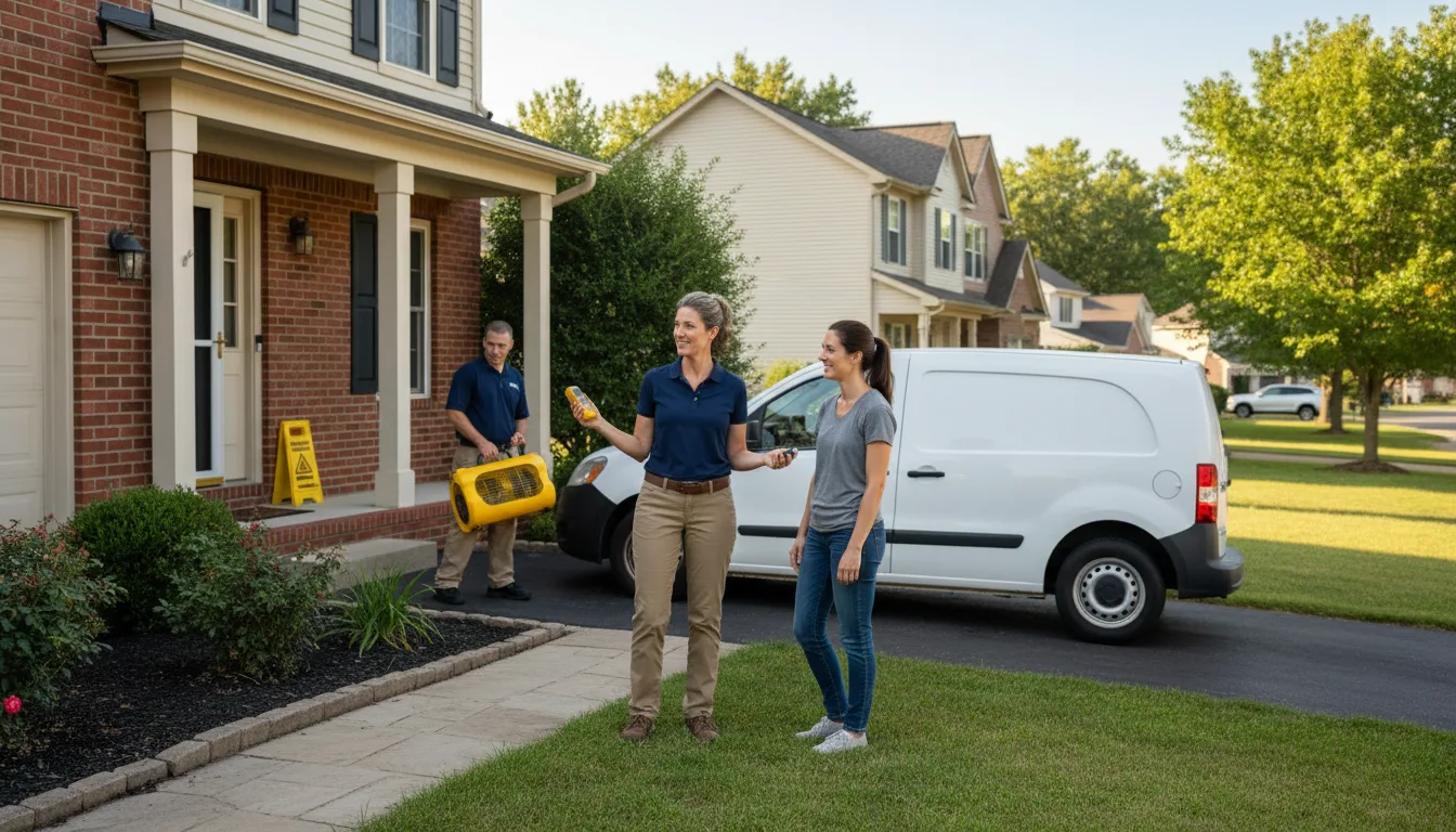 Residential water damage restoration in Angora, NE
